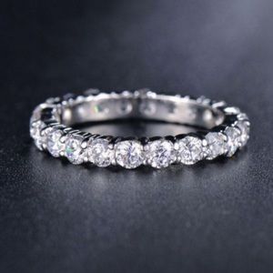 Italo Round Cut Eternity Wedding Band Ring